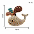 Mignon pendentif chaussure baleine strass DIY, accessoire brillant sac de plage, 3.4cm - 11906-45