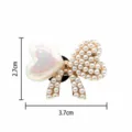 Metal pearl bow shoe charm for clogs beach bag decoration 2.7x3.7cm 7g accessory - Heart Pearl Bow