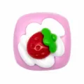 Cute 3D strawberry cake shoe charms PVC decorative accessories for clogs and garden shoes. - 323-07