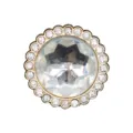 Pendentif chaussure strass rond fleur en métal accessoire pour sacs de plage et sabots. - 11907-24 / Boucles 1.5