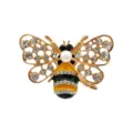 Accessoire de chaussure abeille en métal strass cristal alliage clog pin diy jaune - Abeille