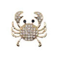 Breloque de chaussure crabe en métal doré strass cristal accessoires sabot déco DIY - Crabe