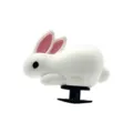 Cute white rabbit shoe charm for clogs, 3D PVC DIY garden shoes decorative accessories. - 308-39 White Rabbit