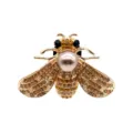 Luxe doré abeille chaussure charme strass alliage métal accessoire DIY décoration boucle - Abeille Avec Perle