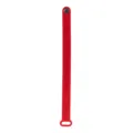 Red silicone wristband with metal snap button, adjustable sports bracelet for adults and kids. - Plain / 23cm / Red