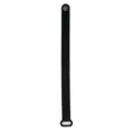Black silicone replacement sports wristband strap with metal snap button for daily wear - Plain / 23cm / Black