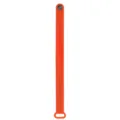 Orange silicone slap wristband sport band with metal snap button adjustable size for adult and kids - Orange Red