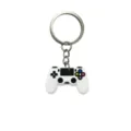 Llavero de mando de juego blanco de goma suave, accesorio bonito para llaves de coche y bolsos. - 258-05 Llaveros