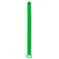 Green silicone wristband with metal snap button and adjustable holes for sports and events. - Green