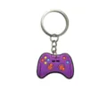 Lindo llavero de controlador de juego morado colgante de goma suave para las llaves - 258-09 Llaveros