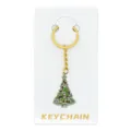Leuke kerstboom sleutelhanger met sprankelende strass steentjes en parels. Mooi cadeau. - Kerstboom