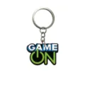 Llavero de goma PVC Game On Colgante de juegos Anillo de metal Mochila Llave de coche - 258-13 Llaveros
