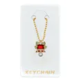 Kerstbel kralenketting hanger ornament, feestelijke DIY hangende decoratie cadeau. - Rode Bel