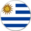 Bandiera nazionale dell'Uruguay accessorio borsa da spiaggia EVA fibbia badge decorativa - Bottoni da 1,5 cm / Bandiera dell'Uruguay