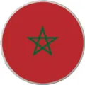 Ciondolo borsa bandiera marocchino accessorio spilla circolare per borse da spiaggia EVA - Bottoni da 1,5 cm / Bandiera del Marocco