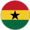 Ciondolo Bandiera del Ghana per Borsa da Spiaggia EVA e Scarpe Zoccoli Accessorio - Bottoni da 1,5 cm / Bandiera del Ghana