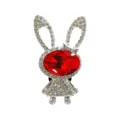 Colgantes de zapatos de conejo con diamantes de imitación metal cristal accesorios de hebilla - Conejo / Rojo