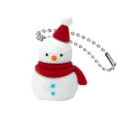 Lindo llavero colgante de muñeco de nieve navideño con sombrero rojo y cadena de cuentas variante. - Muñeco de Nieve