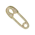 Gold rhinestone safety pin shoe charm metal crystal croc charms diy accessories. - Safety Pin Full Rhinestone