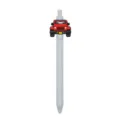 Carino penna a sfera retrattile con topper per auto rossa, cancelleria scolastica grigia. - Jeep Rossa
