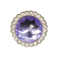 DIY strass violet breloque de sac cristal scintillant fleur de chaussure accessoire. - 11907-21