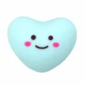 Cute 3D Light Blue Heart Shoe Charm PVC Clog Decoration Buckle Accessories for Shoes - 309-28