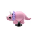 Cute 3D pink triceratops shoe charm PVC jibbitz for garden clogs animal cartoon accessories - Pink