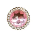 Pendentif chaussure et sac DIY strass rose, bouton de fleur rond en cristal étincelant. - 11907-22