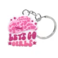 Roze cowboyhoed sleutelhanger schattige siliconen tas charm esthetische accessoires vrouwen - Roze Letter Cowboyhoed