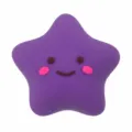 Cute purple star PVC shoe charm 3D cartoon hole shoes accessories for decorative charm. - 309-27