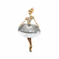 Pendentif Sac Ballerine Dorée Jupe Cristal Strass Accessoire Décoratif pour Sac de Plage - Fille 11906-25