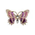 Pendentif papillon pour chaussures métal strass alliage décoration sabot DIY accessoire. - Papillon en émail