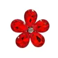 Pendentif de Sac Fleur en Cristal Rouge Accessoire de Sac de Plage Décoration - Fleur 11906-49