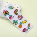 Ensemble de charms de chaussures d'été colorés pour sabots, accessoires DIY en PVC. - Carte Blister