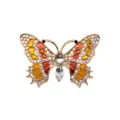 Papillon doré strass breloque de chaussure en alliage cristal accessoires clogs bricolage - Papillon de Cristal