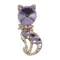 Gros plan détail du charm de chaussure chat en strass cristal étincelant accessoire. - Chat en Cristal Violet