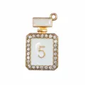 Metal perfume bottle shoe charm with rhinestones for clogs DIY accessories decoration - No.5 Perfume Bottle Rhinestone Style(904-10)