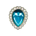 Breloque de chaussures en strass larme cristal bleu étincelant boucle décorative pour sabots - 907-38