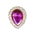 Breloque de chaussure strass rose en forme de poire accessoire DIY pour sabots de jardin. - 907-40