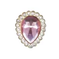 Breloque de Chaussure Goutte Cristal Rose Strass Décoration Sabot Boucle Métal Accessoire - 907-42
