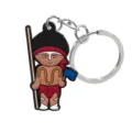 Llavero PVC estilo indígena australiano dibujos animados lindo colgante bolso anillo metálico - Forma de Personaje de Dibujos Animados(70118-07)