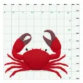 Rode krab schoenbedel voor strandtassen, schattig zeedier PVC tassenaccessoire en decoratie. - Rode Krab
