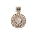 Camellia flower shoe charm pearl rhinestone metal clogs decoration accessory variant - Camellia Round Buckle