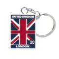 Britse vlag PVC sleutelhanger Londen souvenir metalen ring tas hanger accessoire cadeau - Britse Vlag