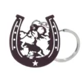 Westerse cowboy hoefijzer sleutelhanger metalen ring tas hanger souvenir cadeau. - Paarse Hoefijzer
