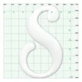 Witte letter S bedel DIY accessoire voor strand gaten tassen en schoen decoratie. - 1101-19