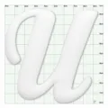 Witte letter u bedel voor strandgaten tassen, DIY decoratief accessoire, maattabel overzicht. - 1101-21