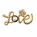 Dije de zapato Love de metal con diamantes de imitación para zuecos, accesorio DIY. - 906-26