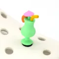 Breloques de chaussures 3D cocktail colorées pour sabots, accessoires déco plage été en PVC. - Cocktail Coloré