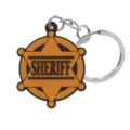 Sheriff ster sleutelhanger PVC schattige tas hanger metalen sleutelring cadeau 1st - Sheriff Ster
